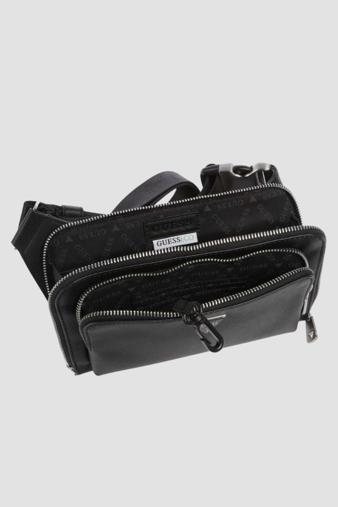 GUESS Black Men's Milano Bumbag Sachet
