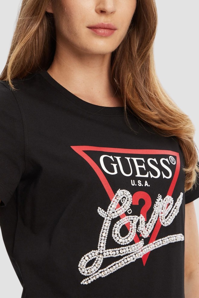 Жіноча футболка GUESS Black Pearls Love