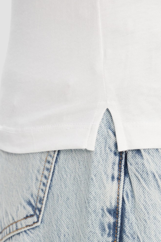 GUESS Tricou alb pentru femei Pearls Love