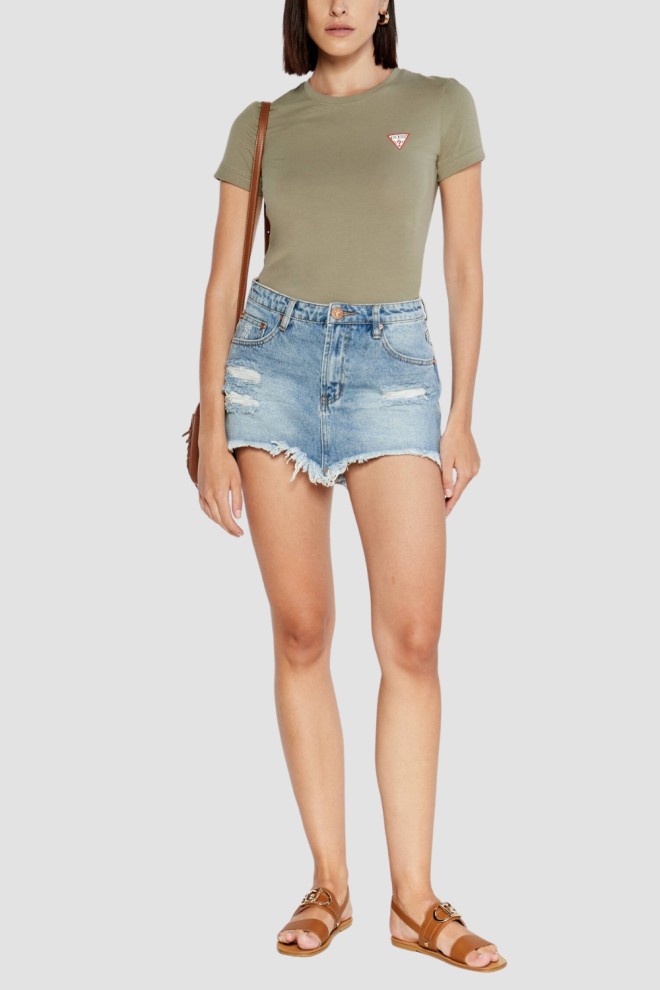 Mini tricou pentru femei GUESS Green