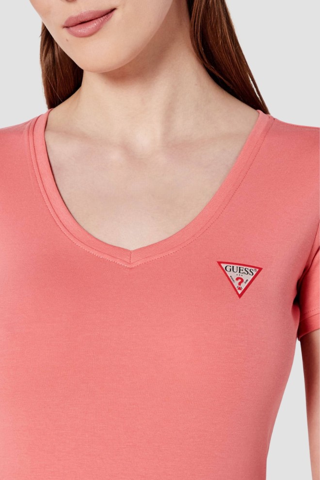 GUESS Pink Women's Mini Triangle T-Shirt