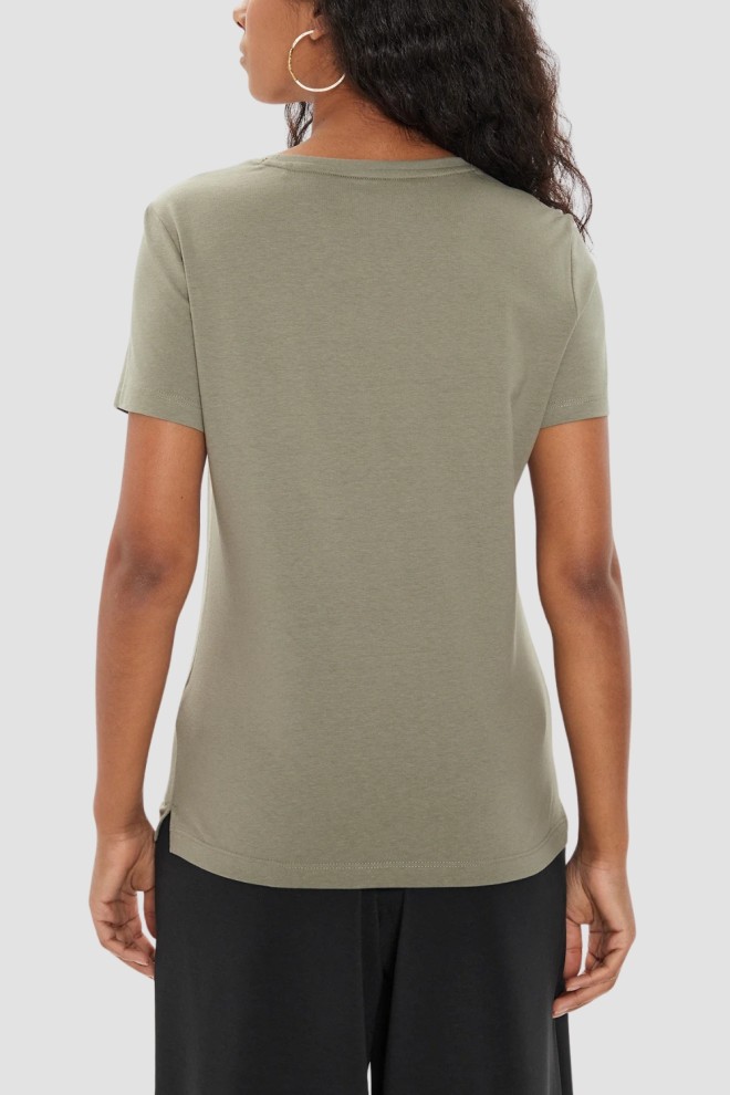 Tricou original verde pentru femei GUESS 