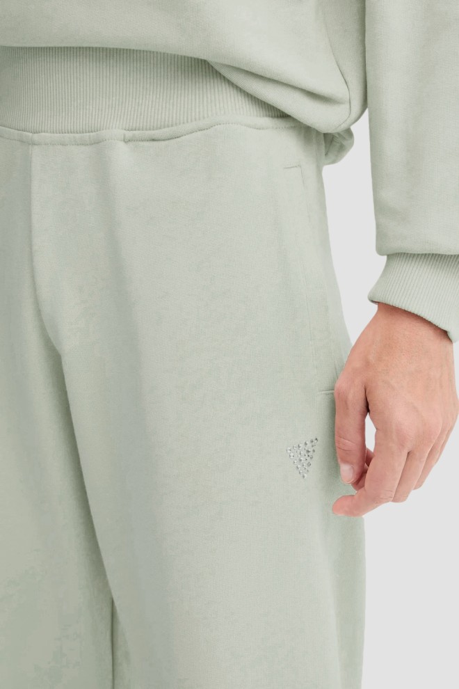 Pantaloni de trening pentru femei GUESS Green Primula