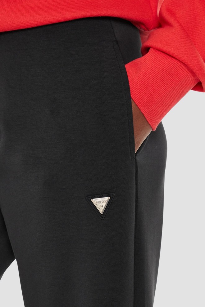 GUESS Pantaloni de trening Olympe negri pentru femei