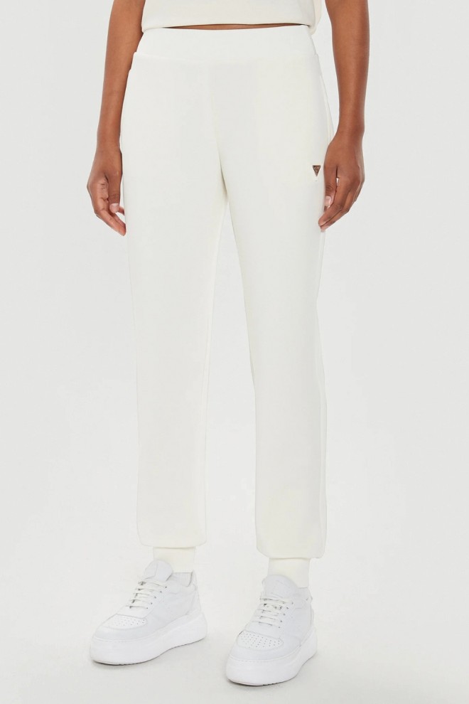 GUESS Beżowe damskie spodnie dresowe Olympe