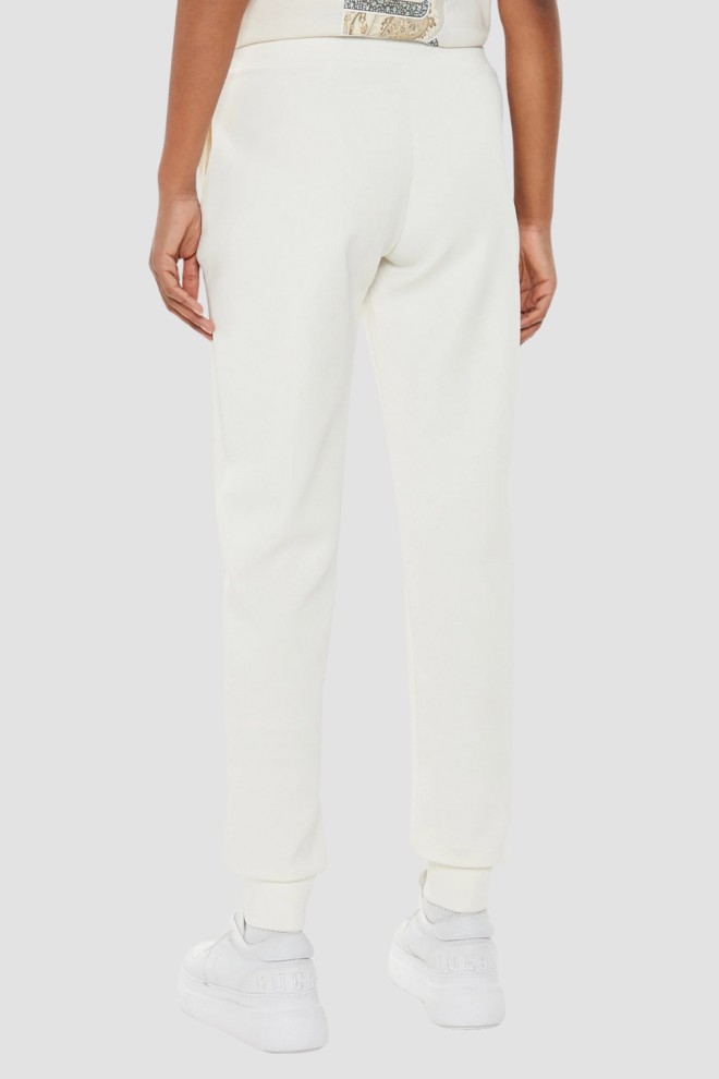 GUESS Beżowe damskie spodnie dresowe Olympe