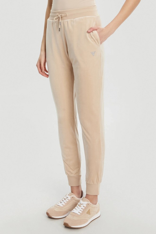 GUESS Beige women's Couture sweatpants