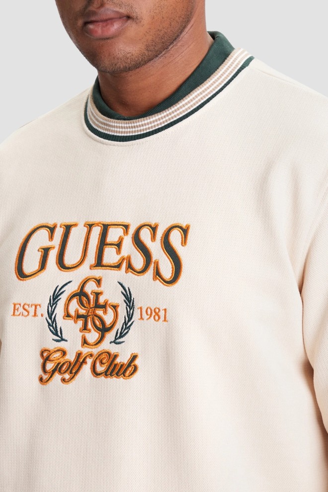 GUESS Beżowa bluza męska 4G