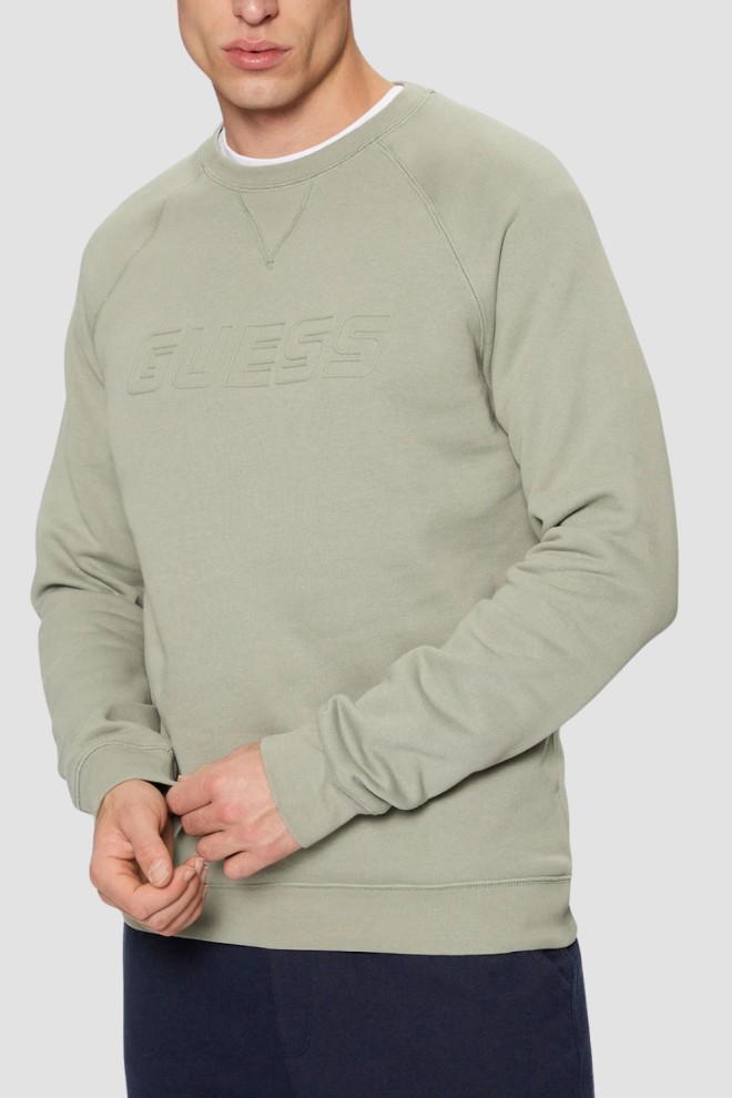 GUESS Green men's New Aldwin sweatshirt