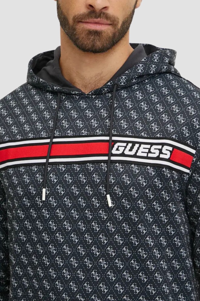 GUESS Tricou negru pentru bărbați New Korbin