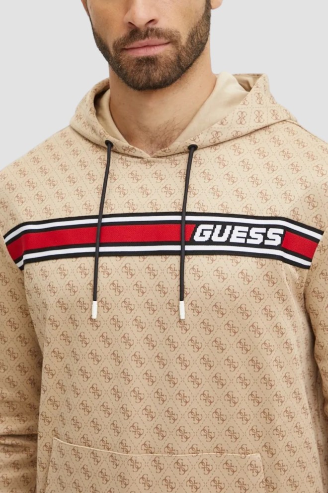 GUESS Beige men's New Korbin sweatshirt