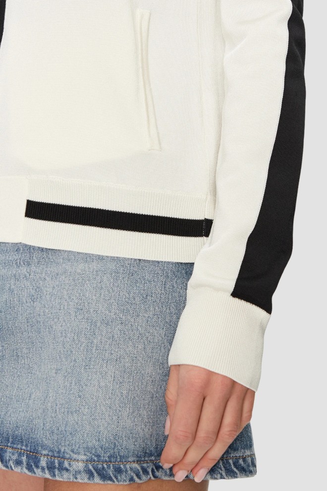 GUESS Beige women's full-zip sweatshirt