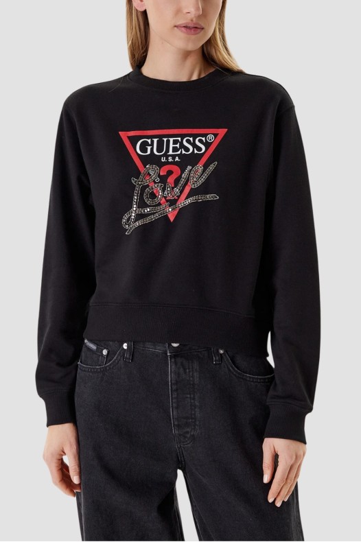 GUESS Hanorac negru pentru...