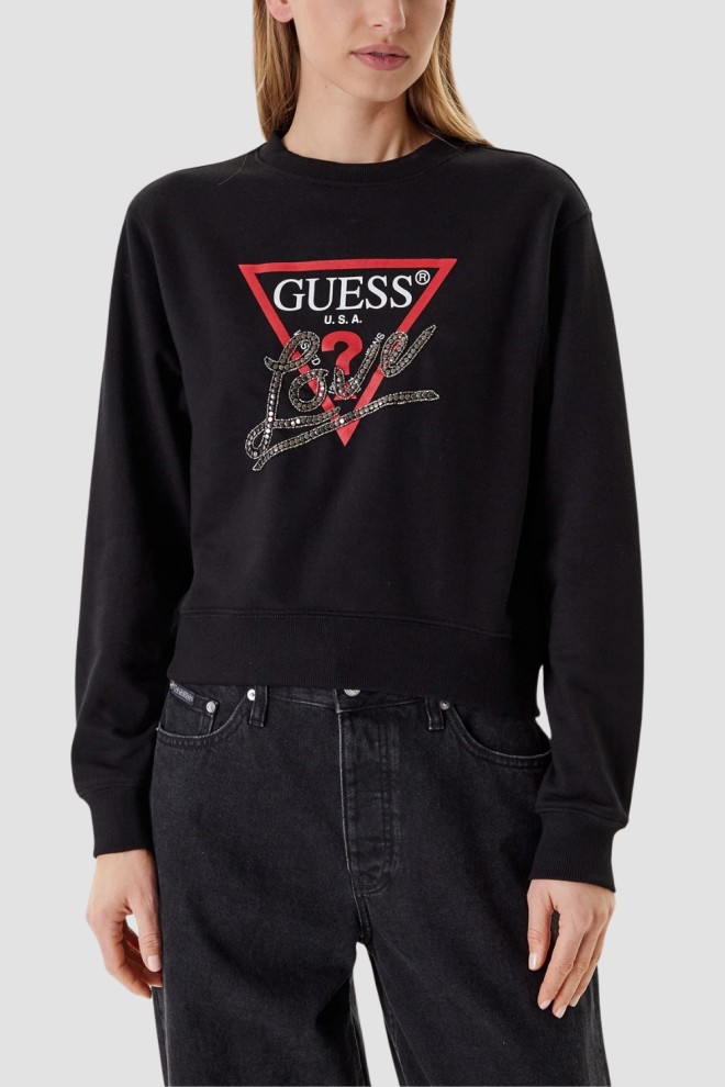 Жіночий світшот GUESS Чорний з шипами Love
