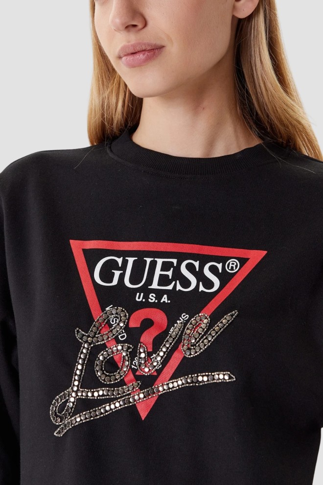 Жіночий світшот GUESS Чорний з шипами Love