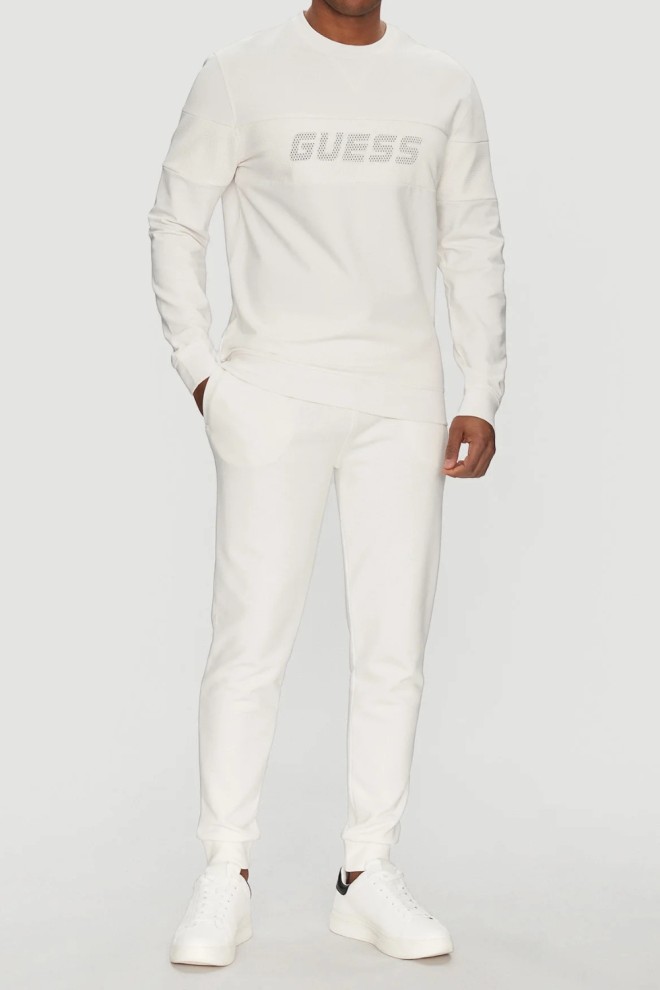 GUESS Pantaloni albi Aldwin pentru bărbați