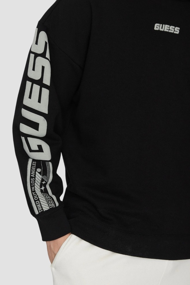 Чорний чоловічий світшот GUESS Dalim over