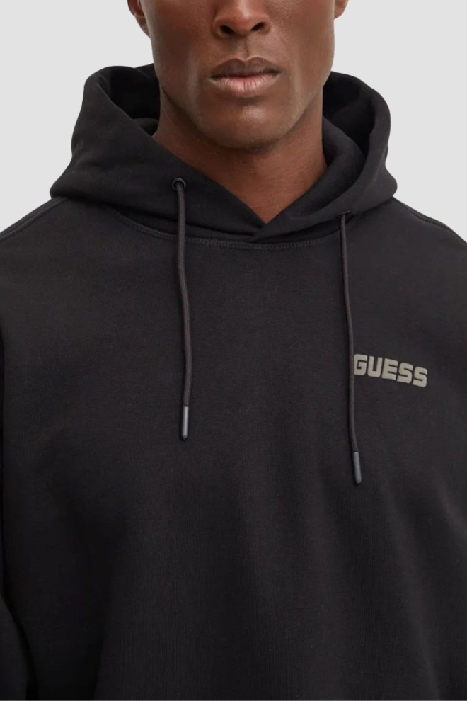 GUESS Czarna męska bluza z kapturem Emis