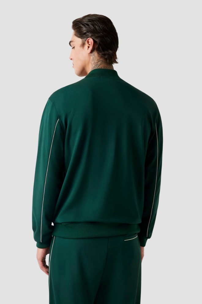 GUESS Green men's Truck Interlock unbuttoned sweatshirt