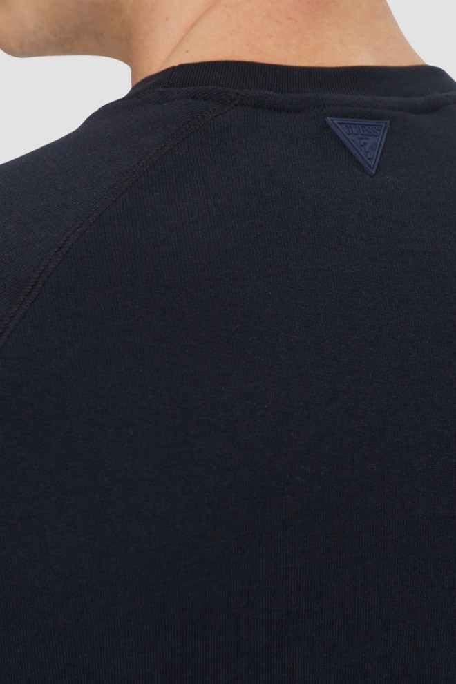 GUESS Men's navy blue New Aldwin sweatshirt