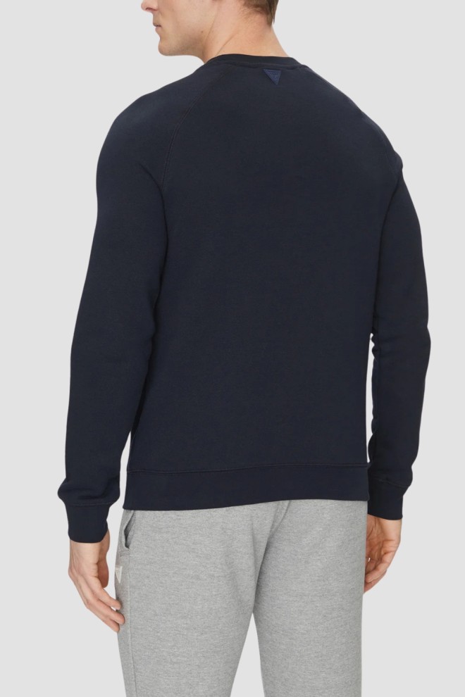 GUESS Men's navy blue New Aldwin sweatshirt