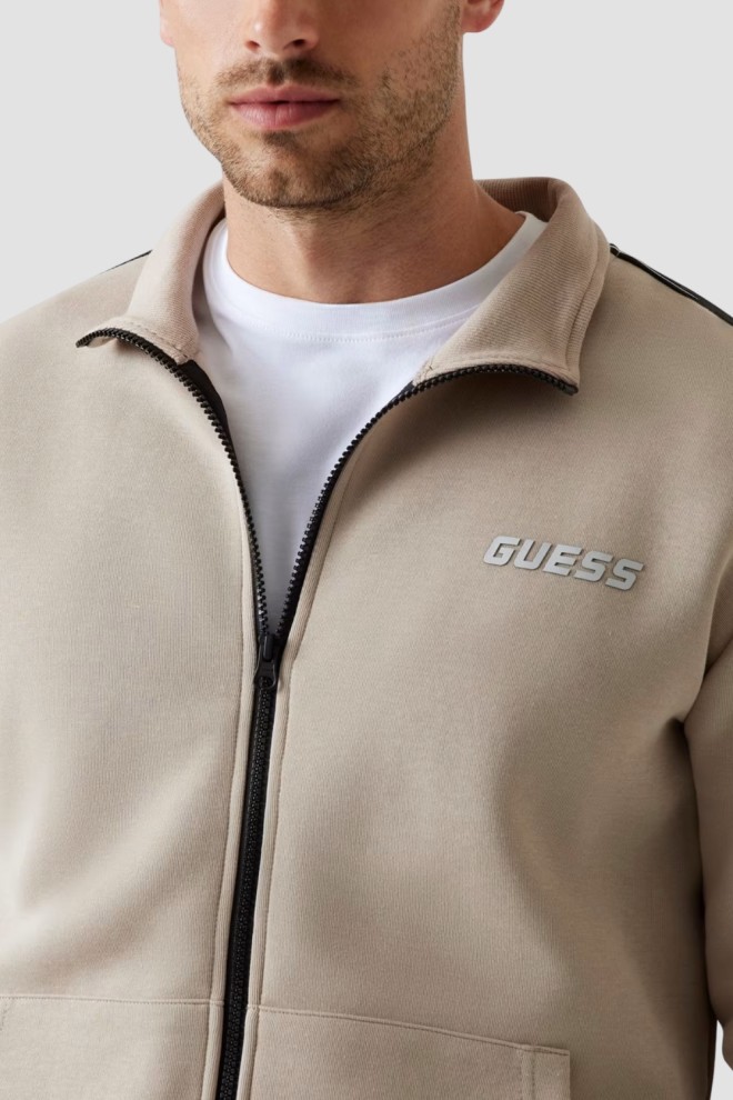 Бежевий чоловічий світшот GUESS у смужку Міккі