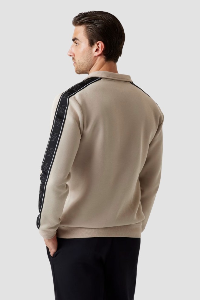 GUESS Beige men's sweatshirt with Mickey stripes