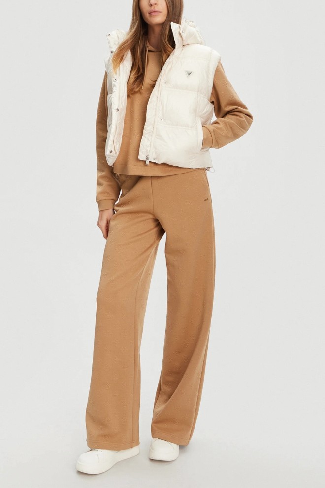 Vesta căptușită pentru femei GUESS Beige