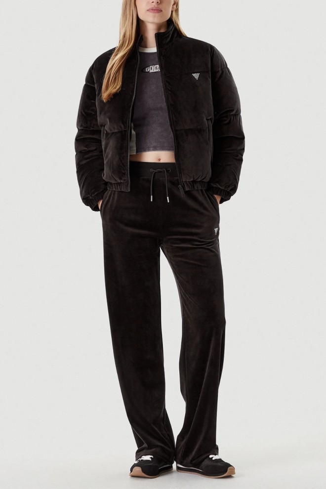 GUESS Сlack suede women's Couture Puffer jacket