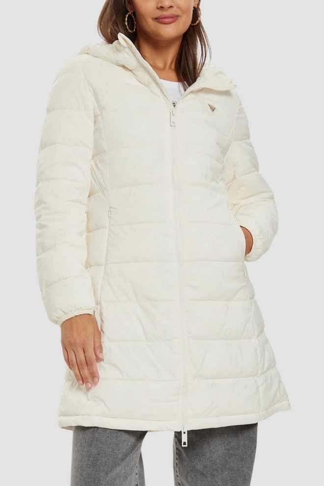 GUESS Beige long women's New Aleta jacket