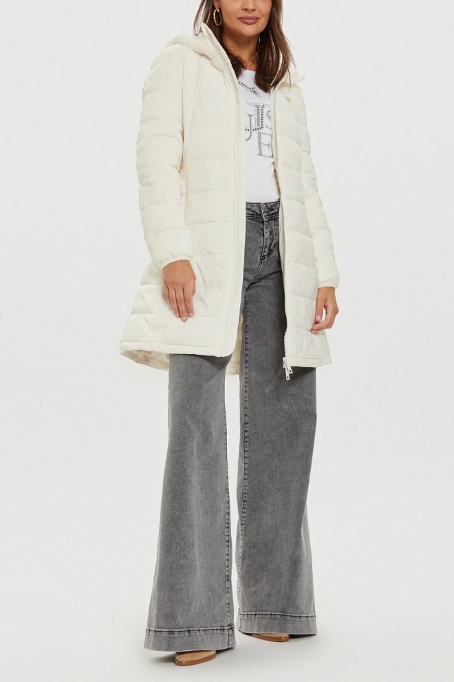 GUESS Beige long women's New Aleta jacket