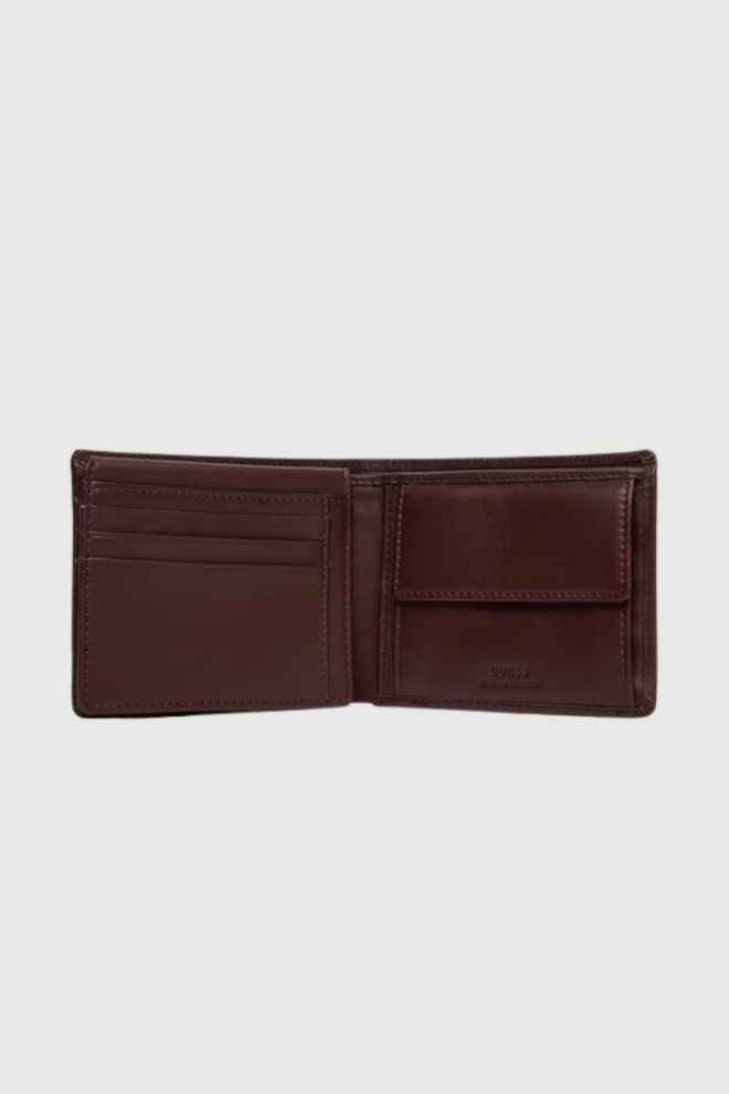 GUESS Brown Men's New Bosto Bifold Wallet