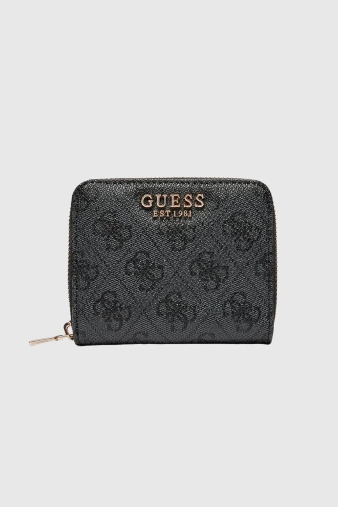 GUESS Portofel negru mic pentru femei Laurel