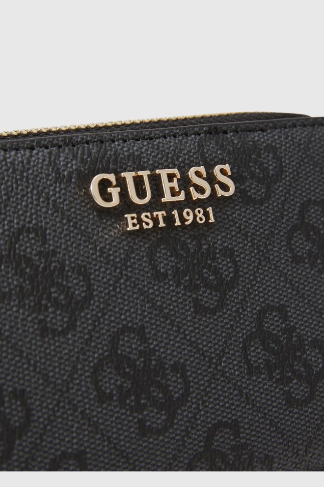 GUESS Portofel negru mic pentru femei Laurel