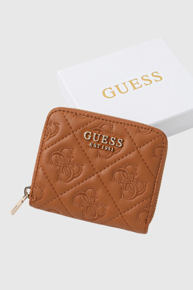 GUESS Portofel pentru femei Adelasia maro mic