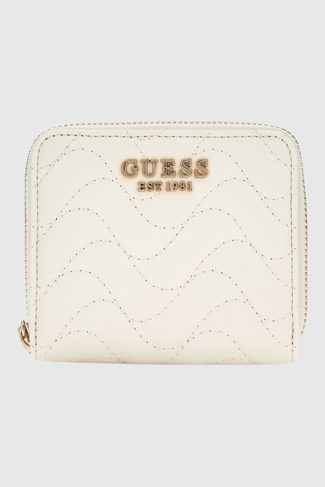 GUESS Portofel alb mic pentru femei Melisandra
