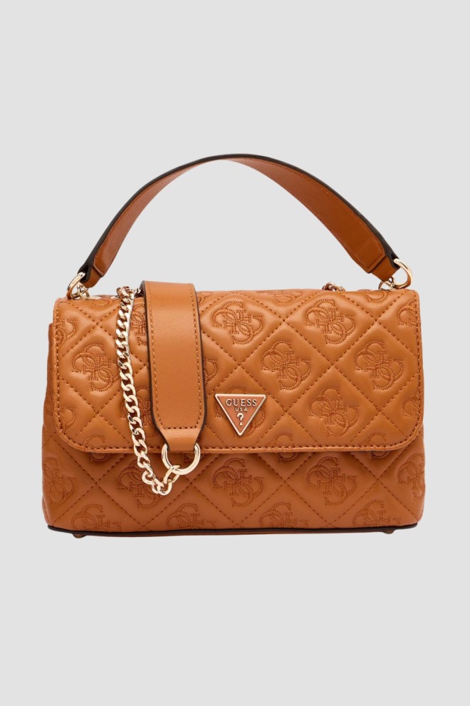 GUESS Brown Women's Adelasia Clutch Bag Cnvrtble