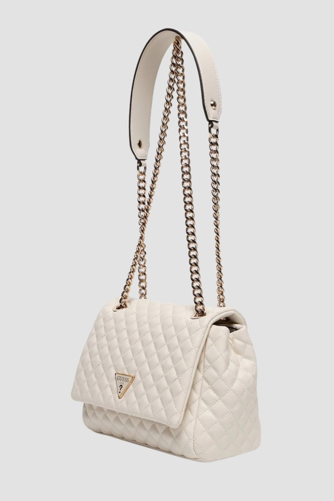 GUESS Women's white Everlee Convertible clutch bag