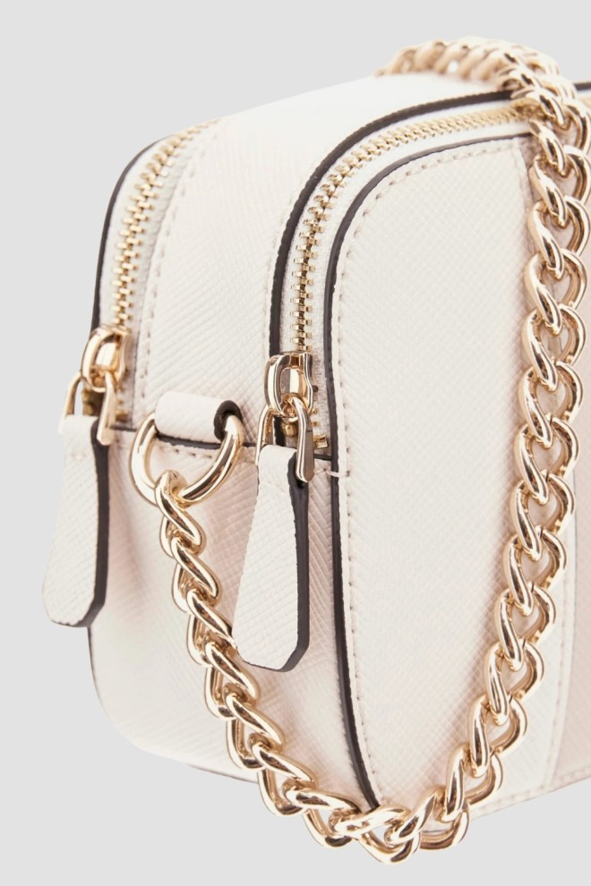 Жіночий біло-бежевий клатч GUESS Noelle II