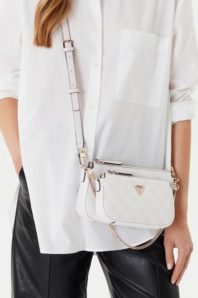 Жіночий білий клатч GUESS 2-в-1 Noelle II