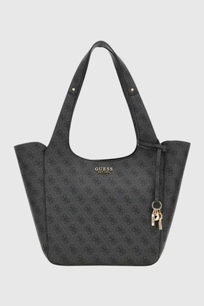 Geantă shopper GUESS Calista 2 In 1 neagră pentru femei