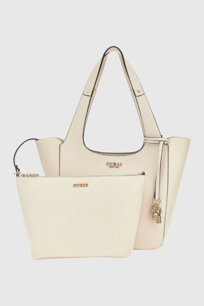 Жіноча бежева сумка GUESS Calista 2 в 1 для покупок