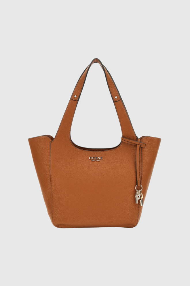 Geantă shopper GUESS Calista 2 In 1 pentru femei, maro