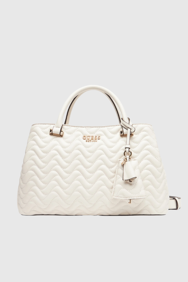 Geantă shopper GUESS Melisandra albă pentru femei