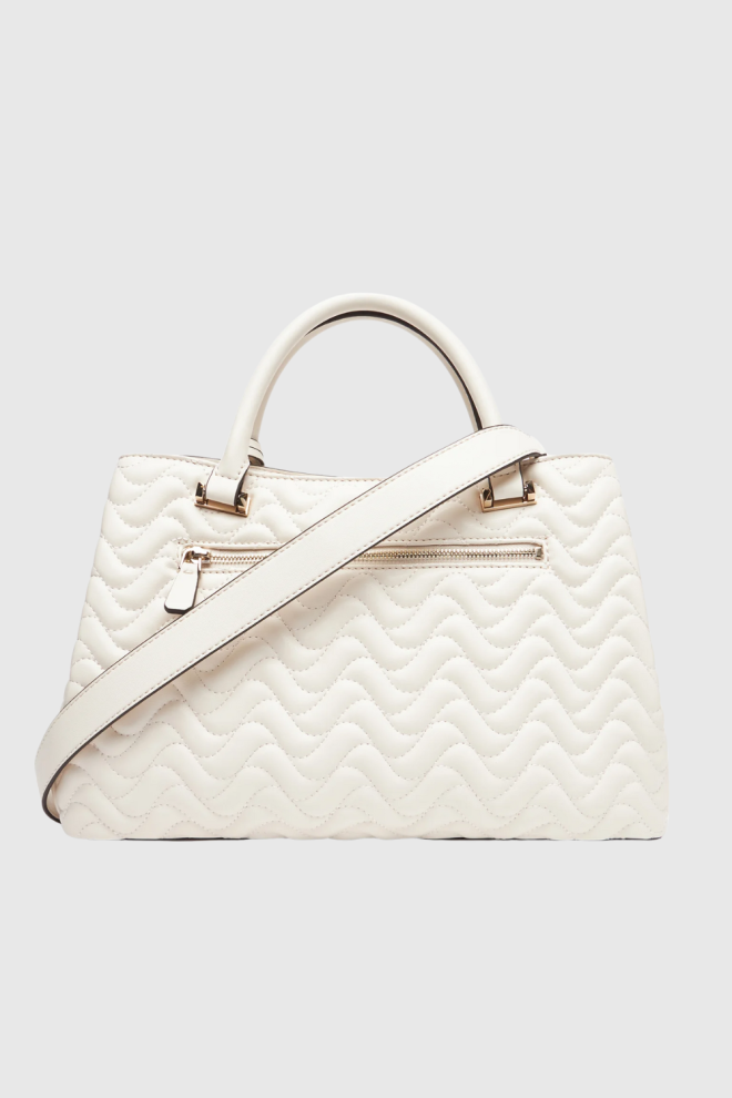 Geantă shopper GUESS Melisandra albă pentru femei