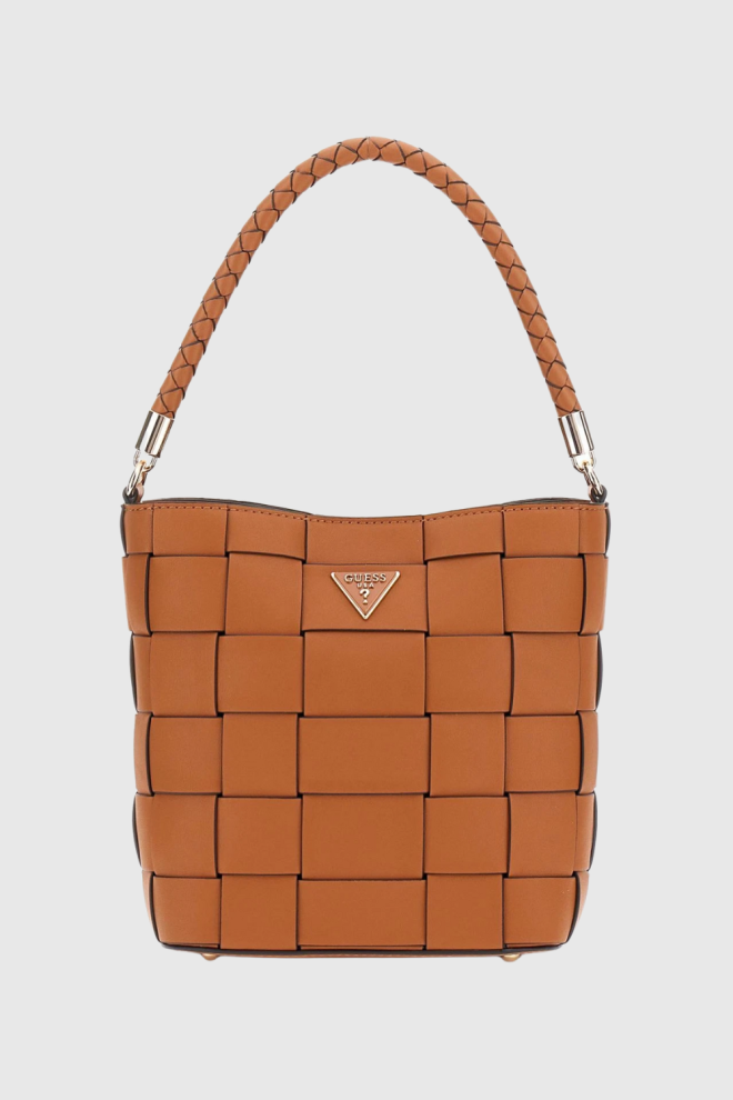 GUESS Brown Women's Maylee Bucket Handbag