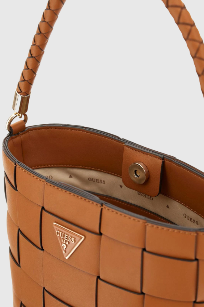 GUESS Brown Women's Maylee Bucket Handbag