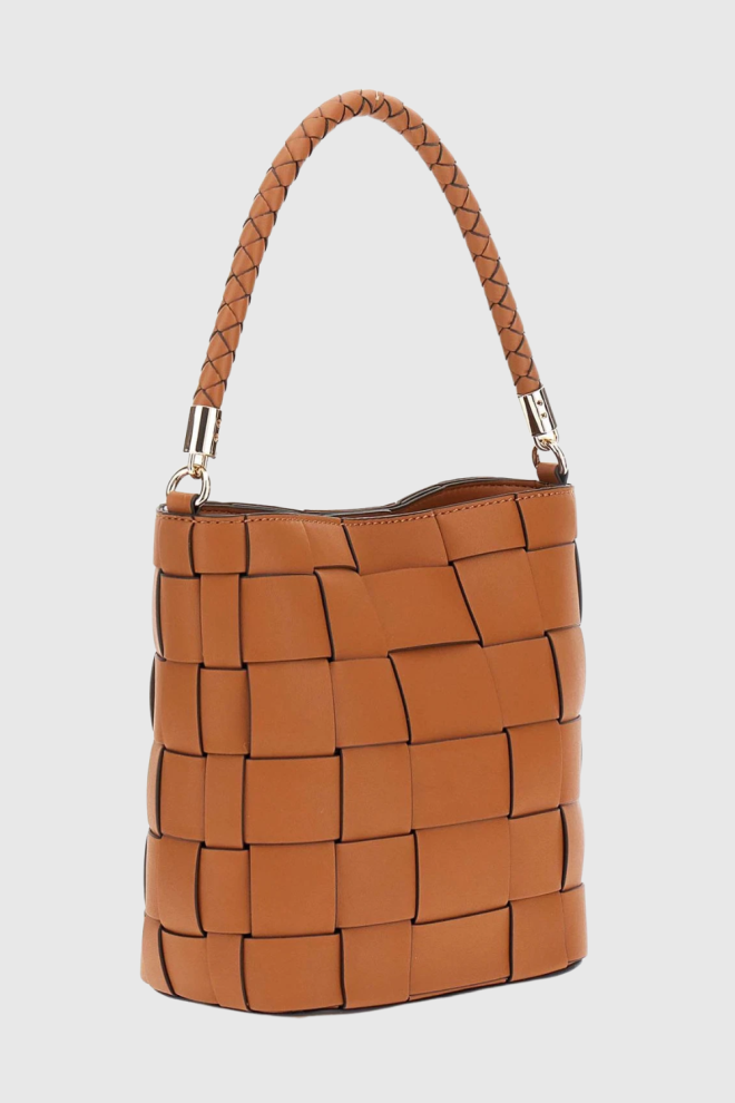 GUESS Brown Women's Maylee Bucket Handbag