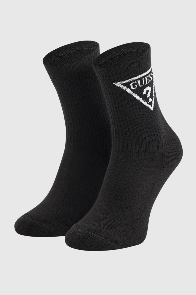 GUESS Șosete sport negre pentru femei Ellen