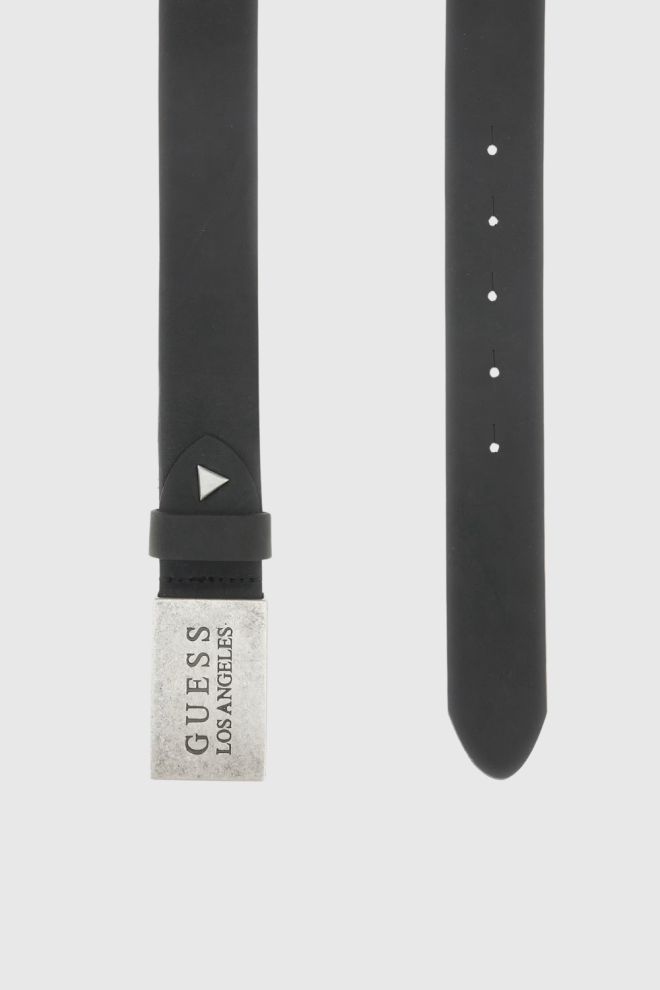 GUESS Black men's Algarve natural leather belt